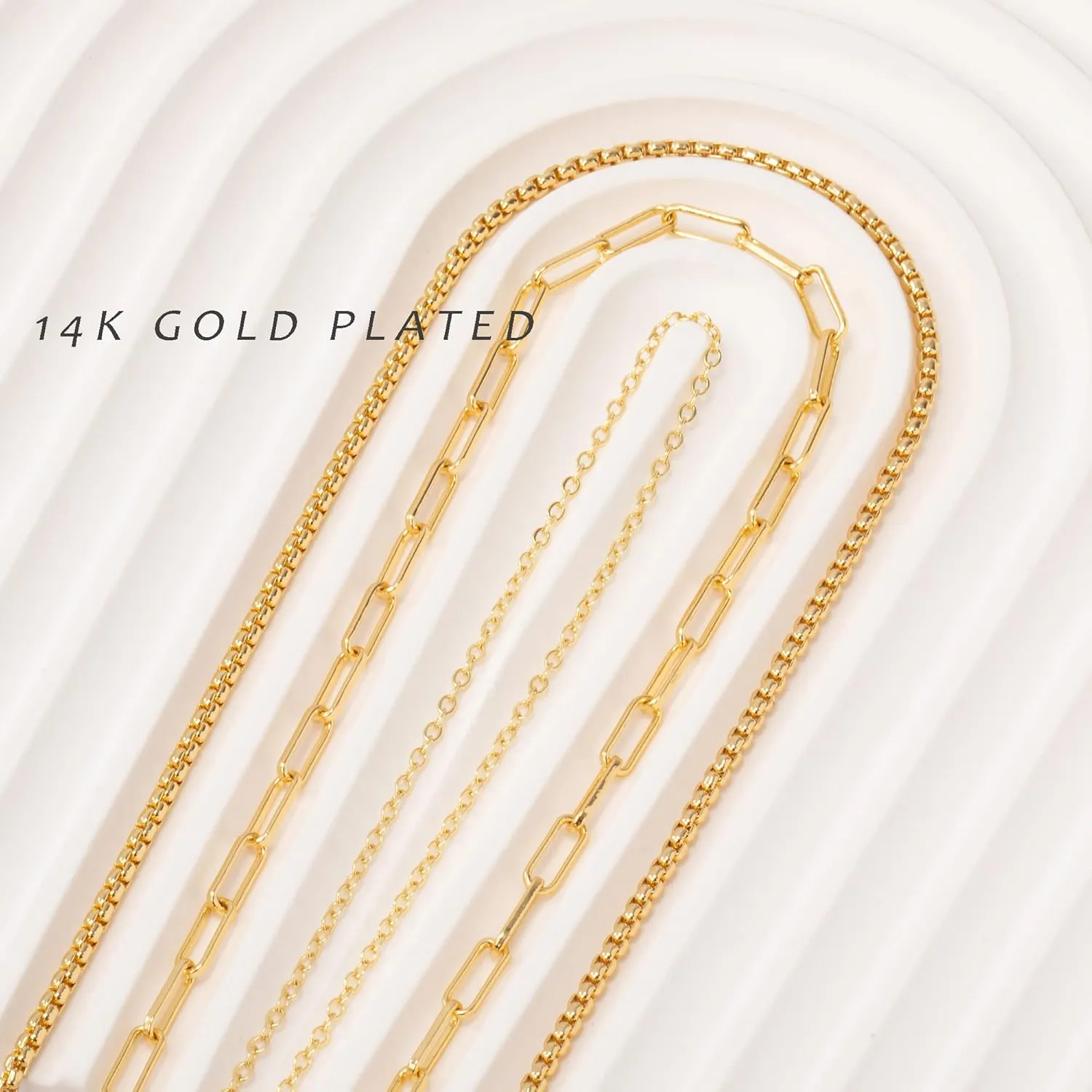 14K Gold Plated Dainty Choker Necklace for Women & Girls | Snake, Cuban Link, Paperclip, Ball Beaded, Tennis Chain, Natural Freshwater Pearl Necklace Fashion Jewelry Gift