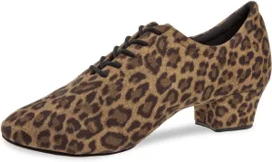 189-134-597 Women's Dance Shoes Microfibre Leopard Normal 3.7 cm Cuban VarioSpin Hybrid Made in Germany