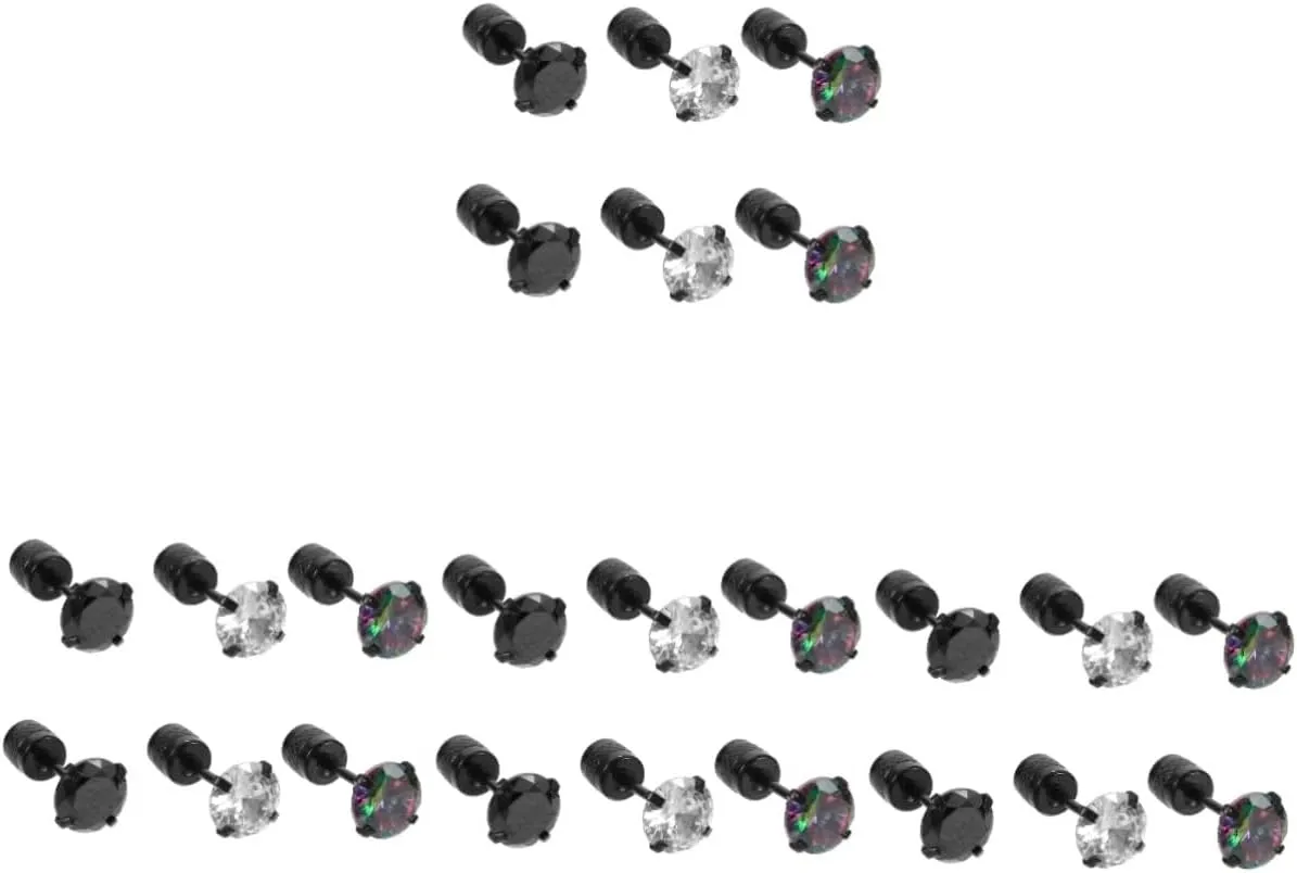 6 Pairs Simple Zircon Earrings Cubic Zirconia Earrings for Men Earrings Studs for Men Mens Earring