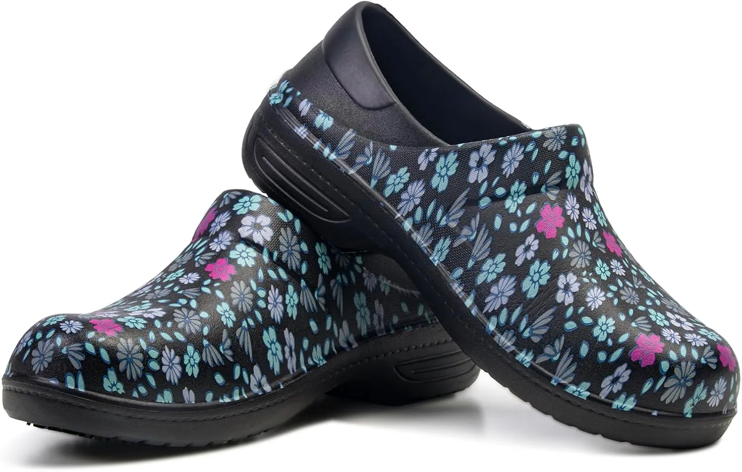 alcubieree Non Slip Work Shoes for Womens Slip on Waterproof Lightweight Comfor Clog for Nurse Food Service Healthcare Gardening Medical Kitchen Chef Cute