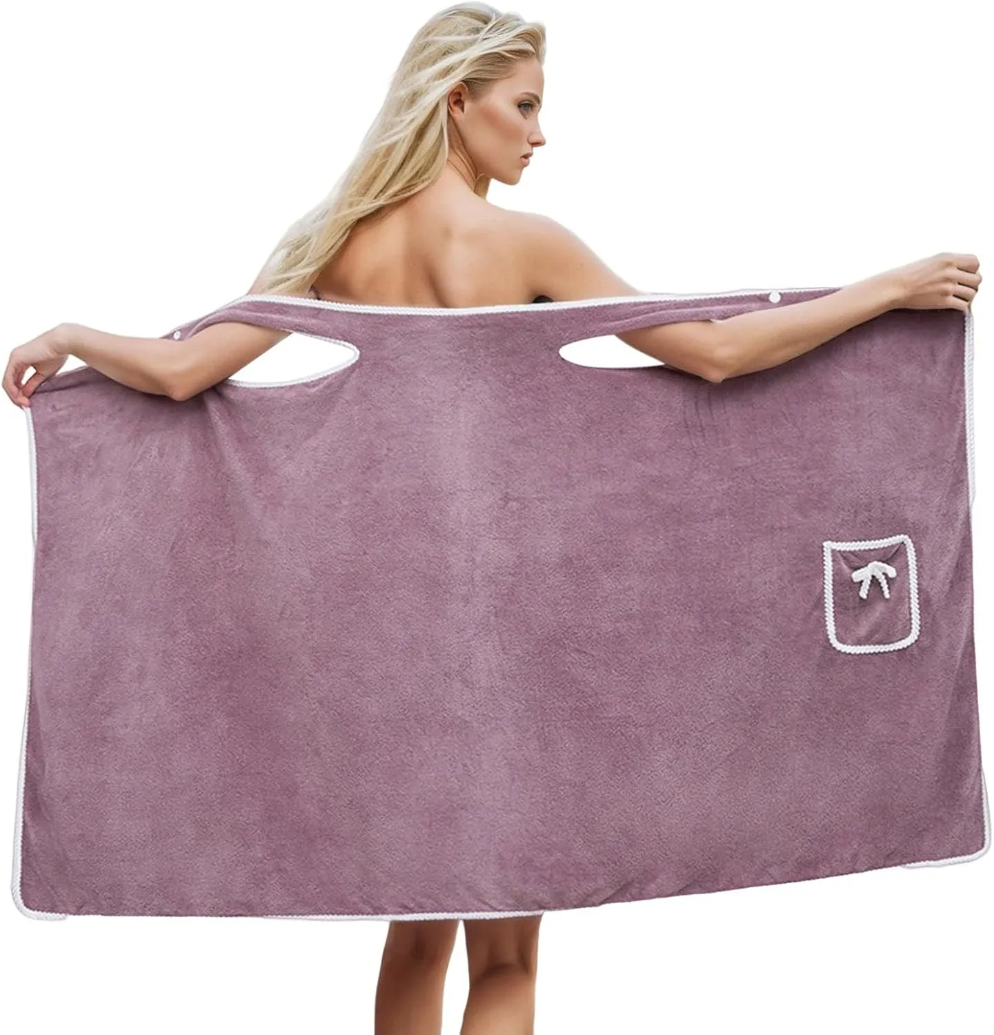 AMDBEL Plus Size Robes for Women, Womens Long Robe Warm Fleece Plush Bathrobe Ladies Sleepwear Pajamas Housecoat Nightgown