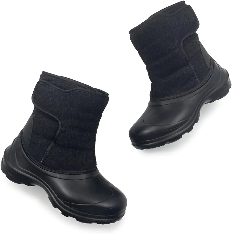Amoji Boys Snow Boots Kid Warm Winter Boots Cold Weather Shoes Tollder Little/Big Kid