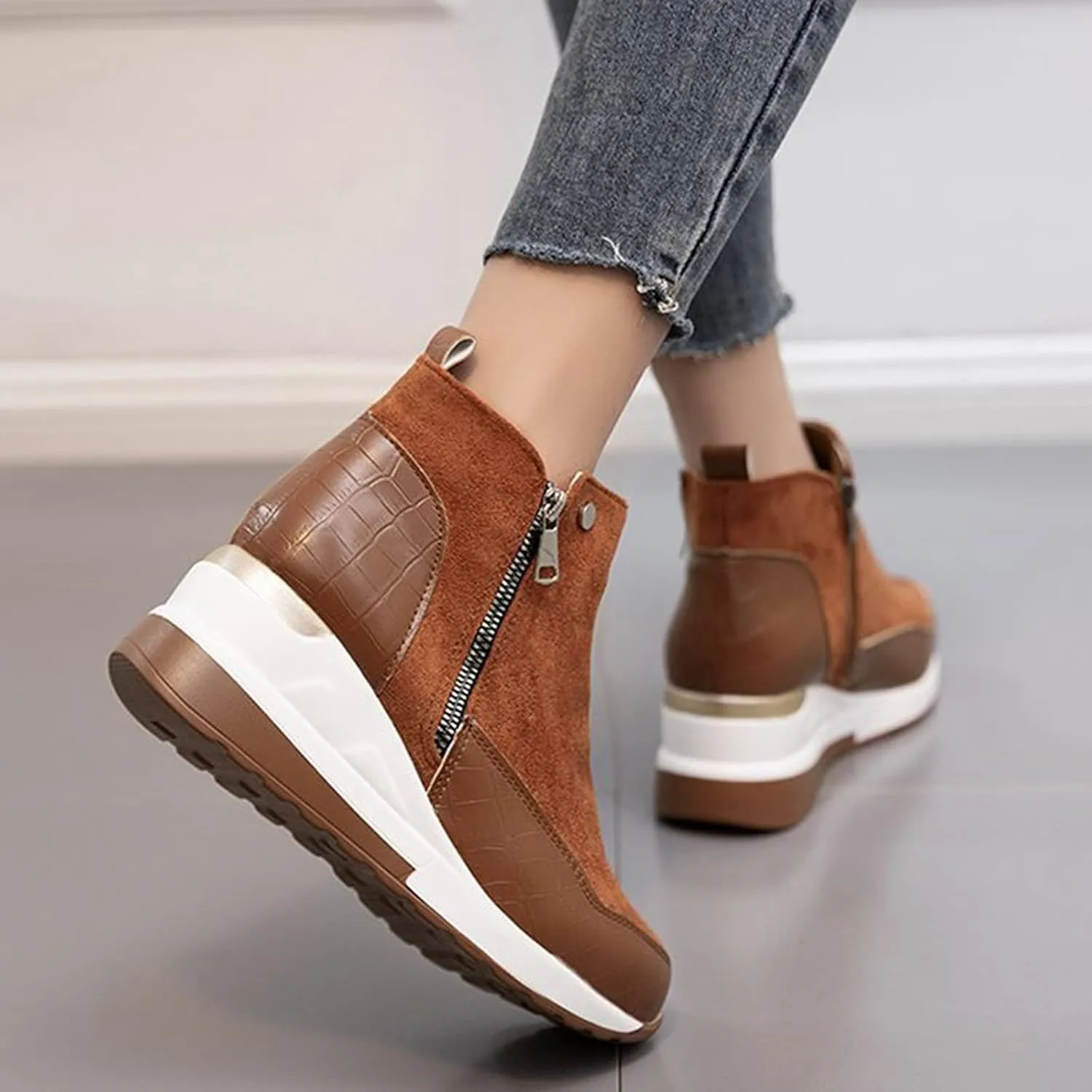 Ankle Boots for Men Women Booties Ankle White Boots Point Toe Boots for Women Womens Western Ankle Cowboy Boots Cutout Block Heel Booties Brown Short Ankle Western Cowboy Boots for Women