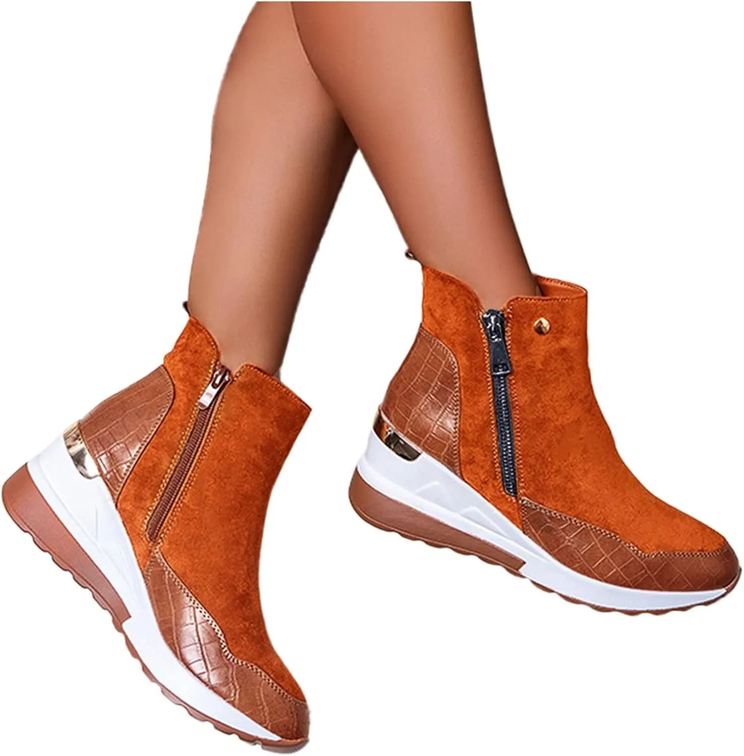 Ankle Boots for Men Women Booties Ankle White Boots Point Toe Boots for Women Womens Western Ankle Cowboy Boots Cutout Block Heel Booties Brown Short Ankle Western Cowboy Boots for Women