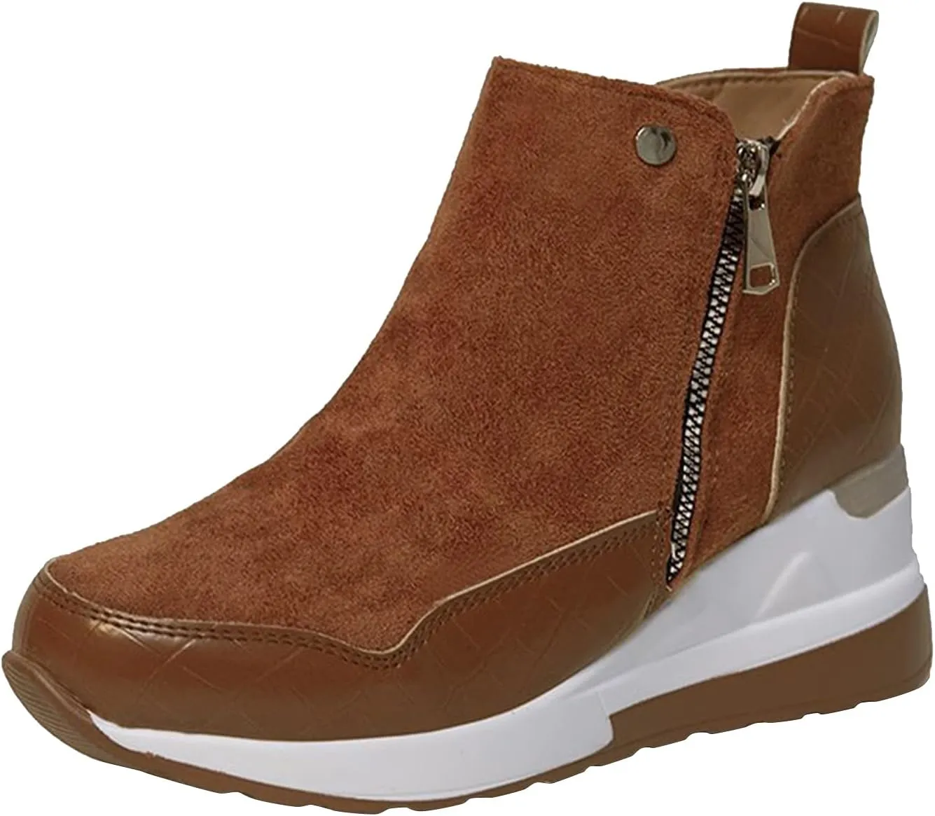 Ankle Boots for Men Women Booties Ankle White Boots Point Toe Boots for Women Womens Western Ankle Cowboy Boots Cutout Block Heel Booties Brown Short Ankle Western Cowboy Boots for Women