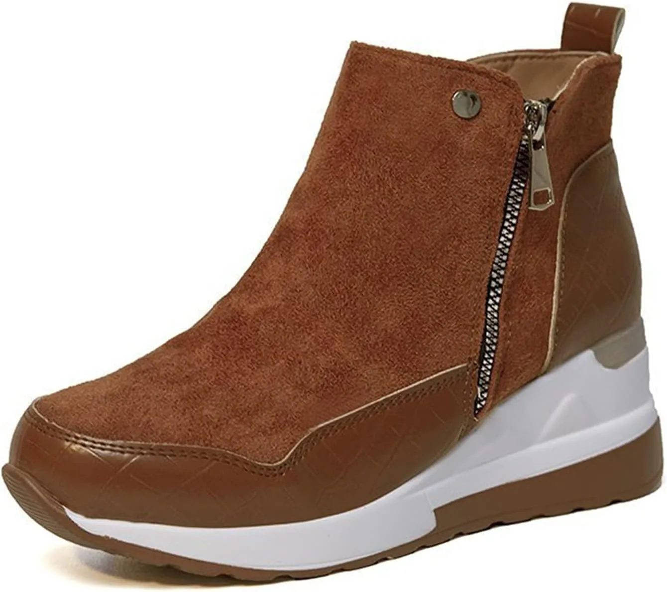 Ankle Boots for Men Women Booties Ankle White Boots Point Toe Boots for Women Womens Western Ankle Cowboy Boots Cutout Block Heel Booties Brown Short Ankle Western Cowboy Boots for Women