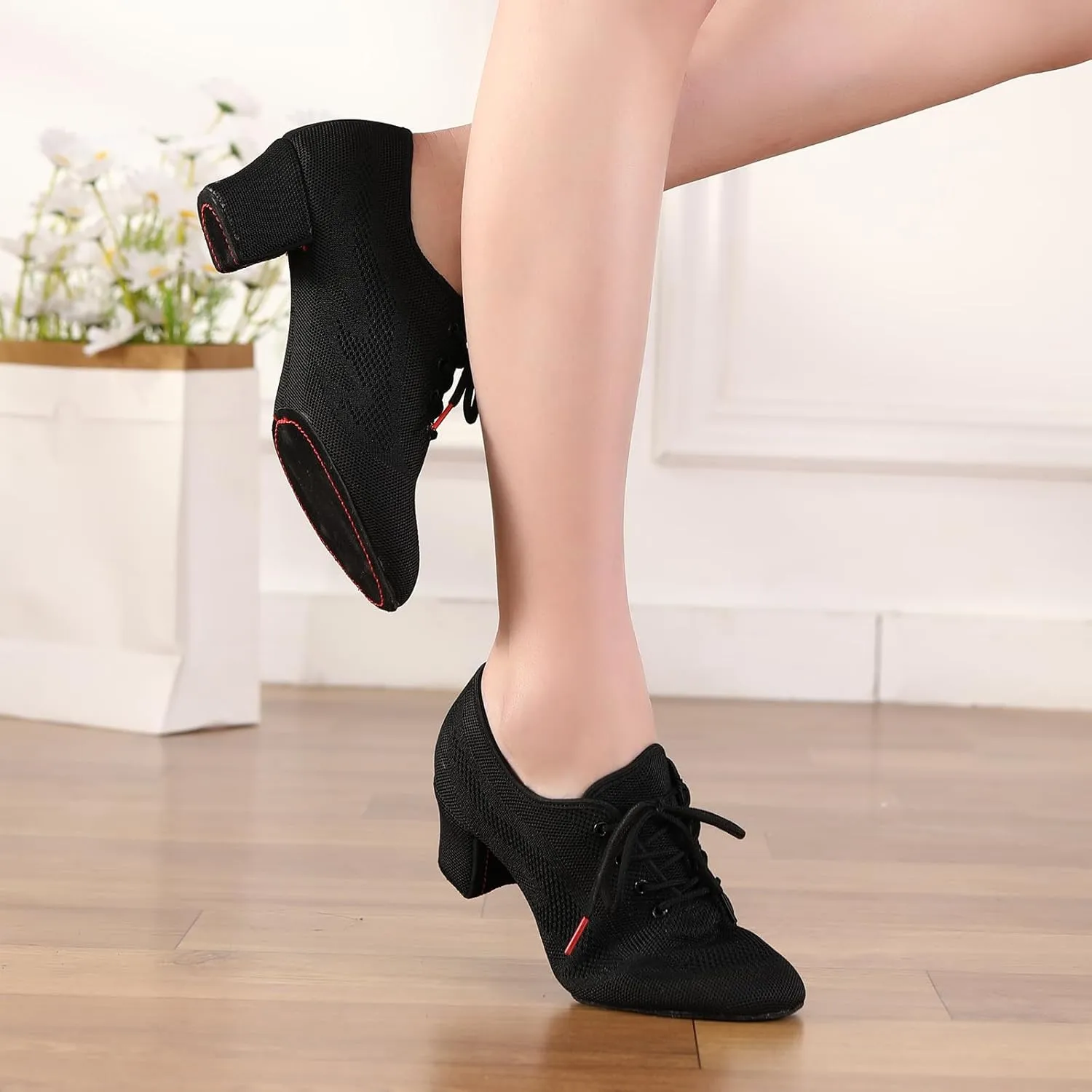 AOQUNFS Ballroom Dance Practice Shoes Women Rhythm Teaching Practice Professional Performance Dancing Shoes