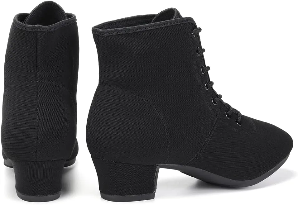 AOQUNFS Women Latin Dance Shoes Ballroom Lace-up Salsa Practice Dance Shoes,Model GB-NJB