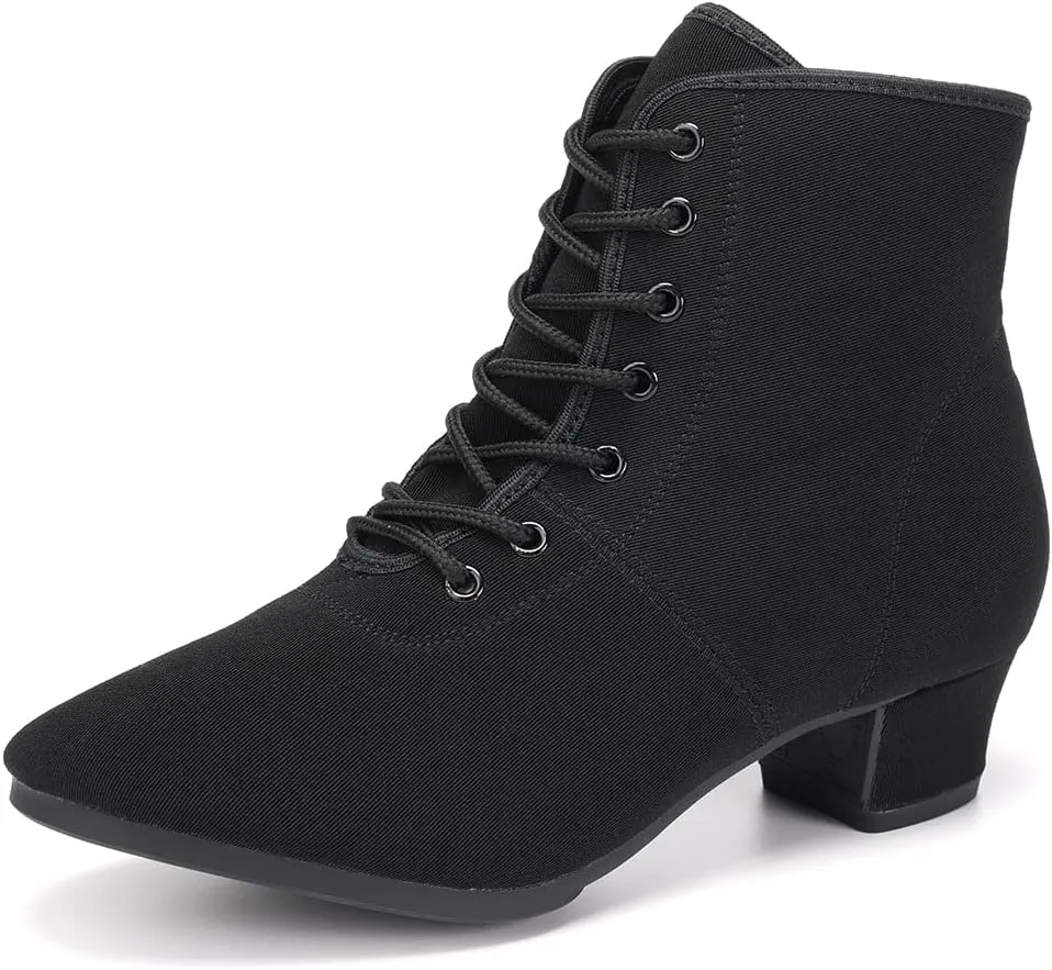 AOQUNFS Women Latin Dance Shoes Ballroom Lace-up Salsa Practice Dance Shoes,Model GB-NJB