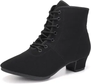 AOQUNFS Women Latin Dance Shoes Ballroom Lace-up Salsa Practice Dance Shoes,Model GB-NJB