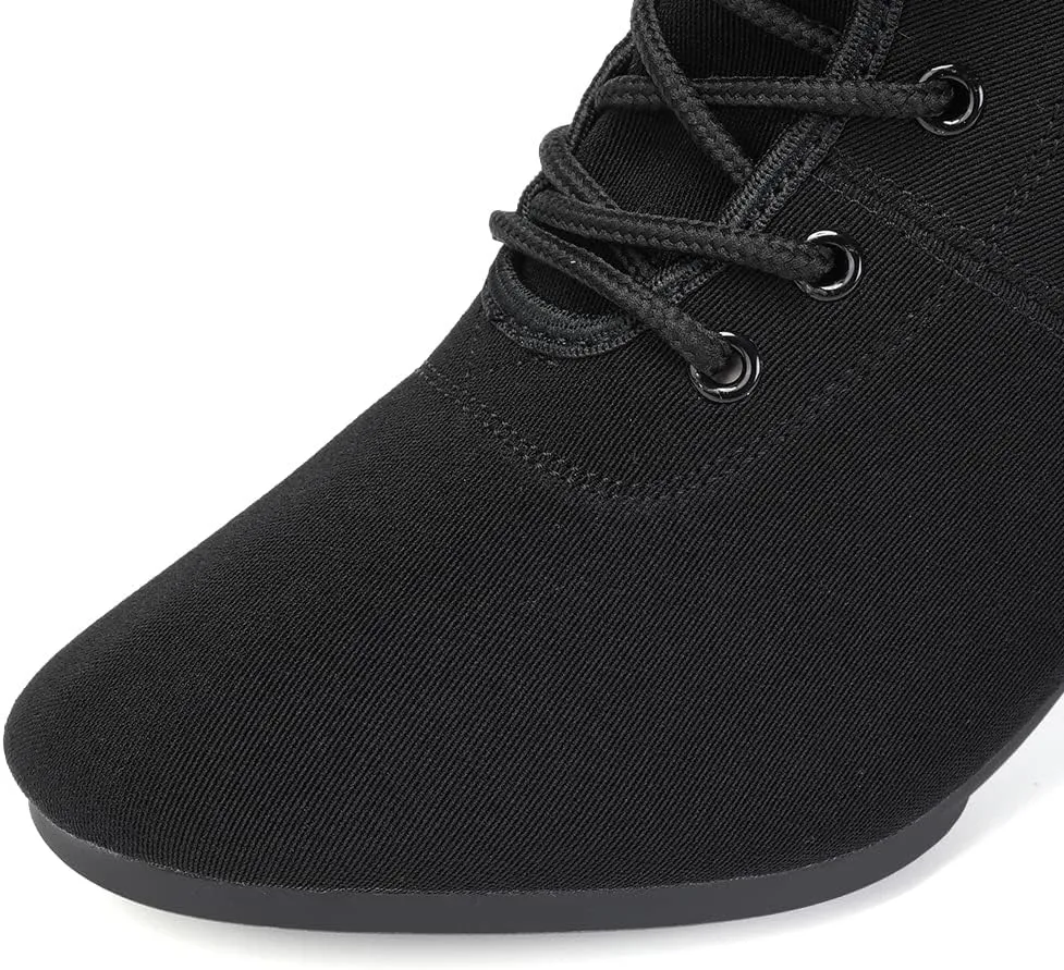 AOQUNFS Women Latin Dance Shoes Ballroom Lace-up Salsa Practice Dance Shoes,Model GB-NJB