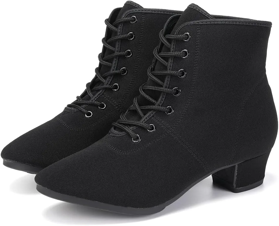 AOQUNFS Women Latin Dance Shoes Ballroom Lace-up Salsa Practice Dance Shoes,Model GB-NJB