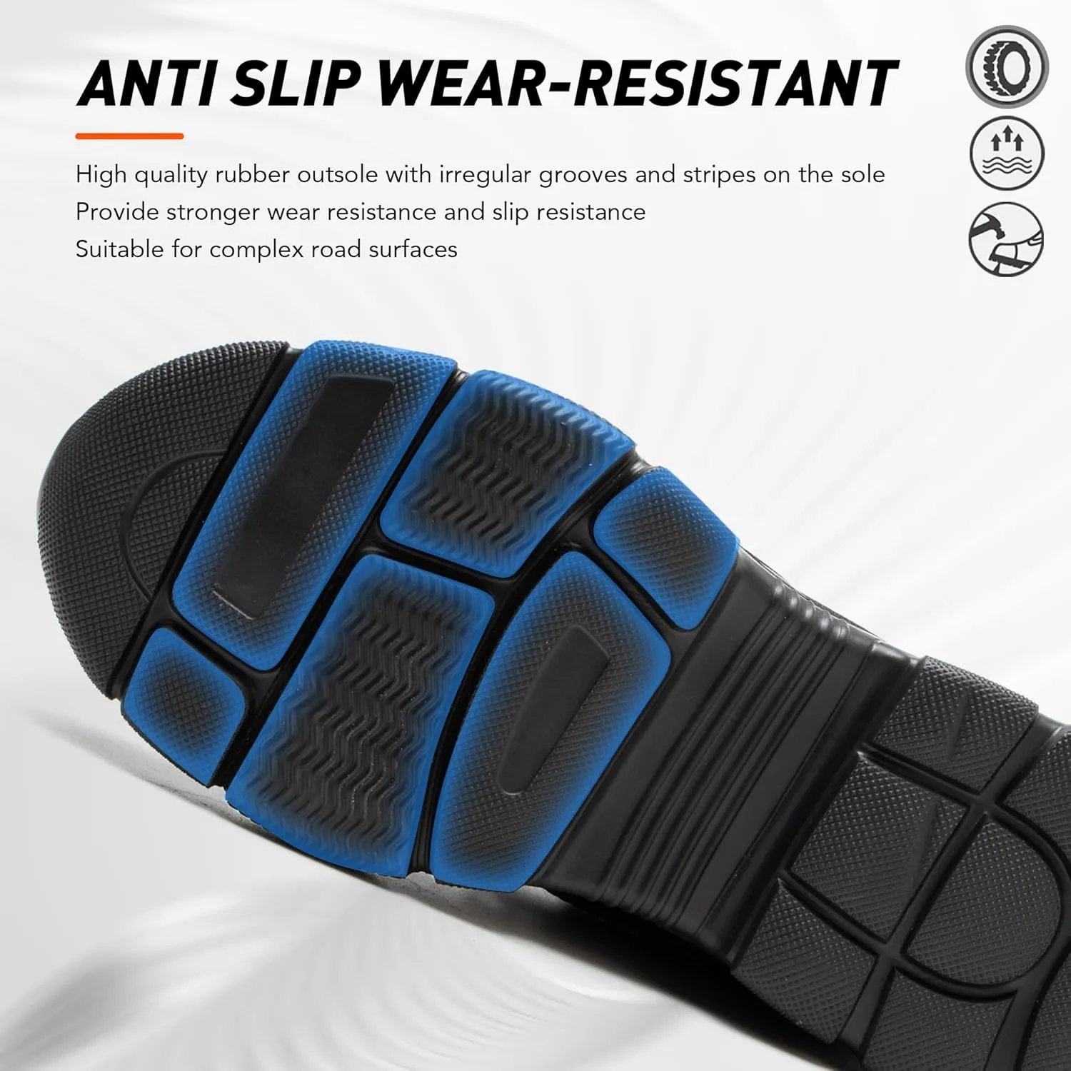 Asiman Steel Toe Shoes for Men Women Indestructible Lightweight Comfortable Safety Work Shoes Slip-Resistant Composite Toe Construction Boots