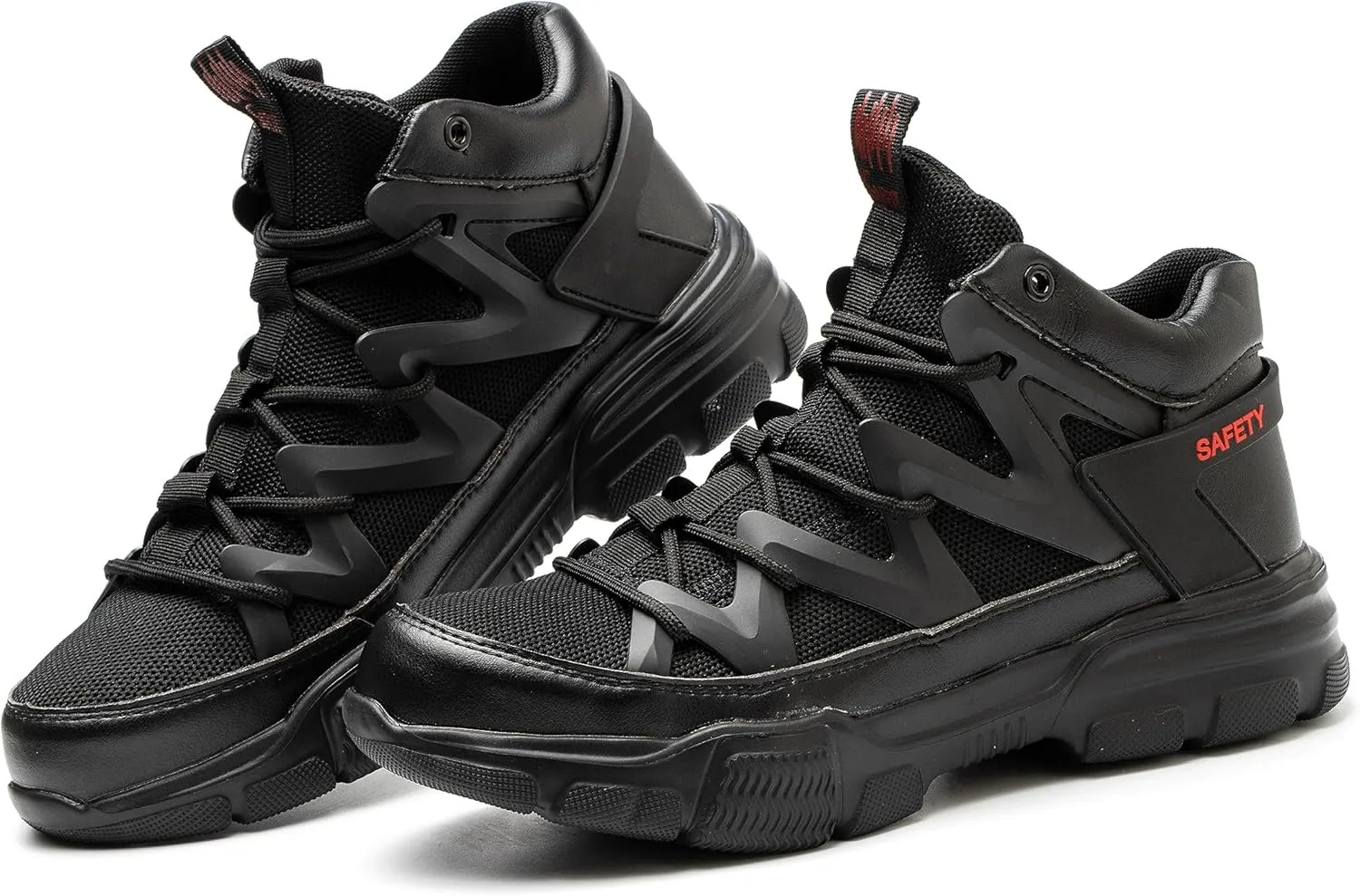 Asiman Steel Toe Shoes for Men Women Indestructible Lightweight Comfortable Safety Work Shoes Slip-Resistant Composite Toe Construction Boots