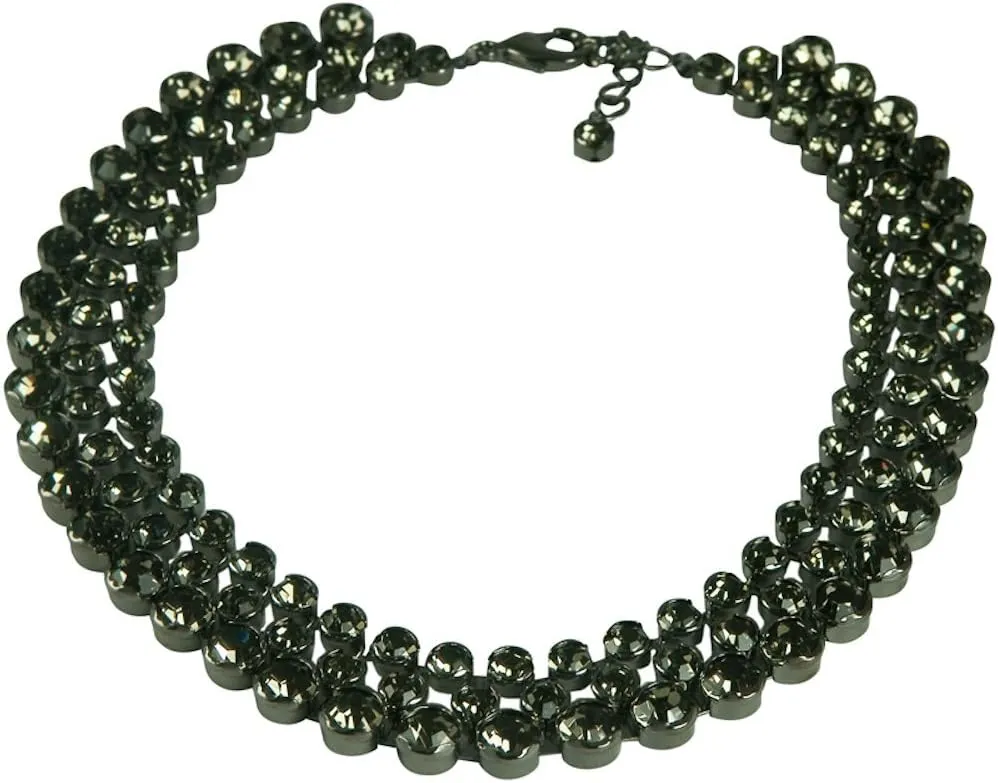 Austrian Crystals (Genuine) CHOKERS, Collars,and Y Necklaces-Silver, Gold, Rose Gold Black