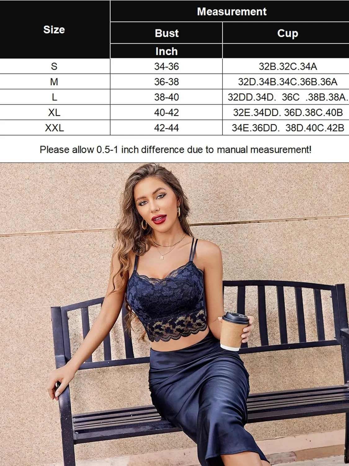 Avidlove Bralettes for Women Lace Camisole V Neck Double-Layered Y2K Adjustable Strap Tank Cami Crop Top