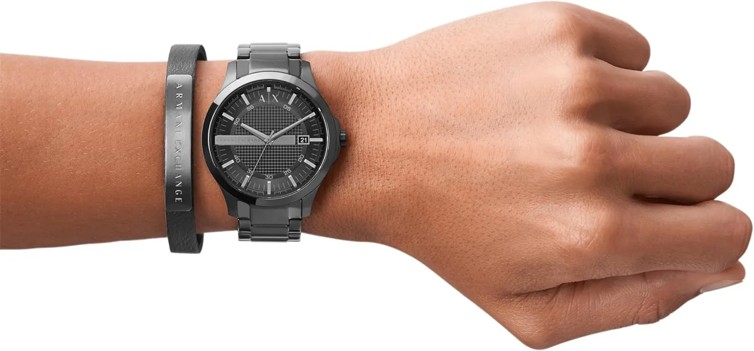 A|X Armani Exchange Chronograph Watch for Men with Stainless Steel, Silicone or Leather Band