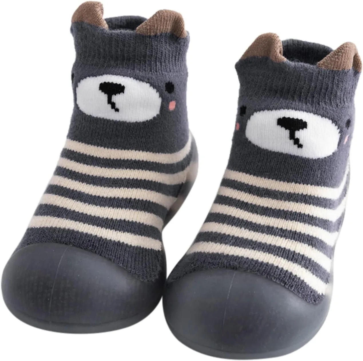 Baby Shoes,Kids Toddler Boys Girls Solid Warm Knit Soft Sole Rubber Shoe Socks Slipper Stocking Shoes Socks