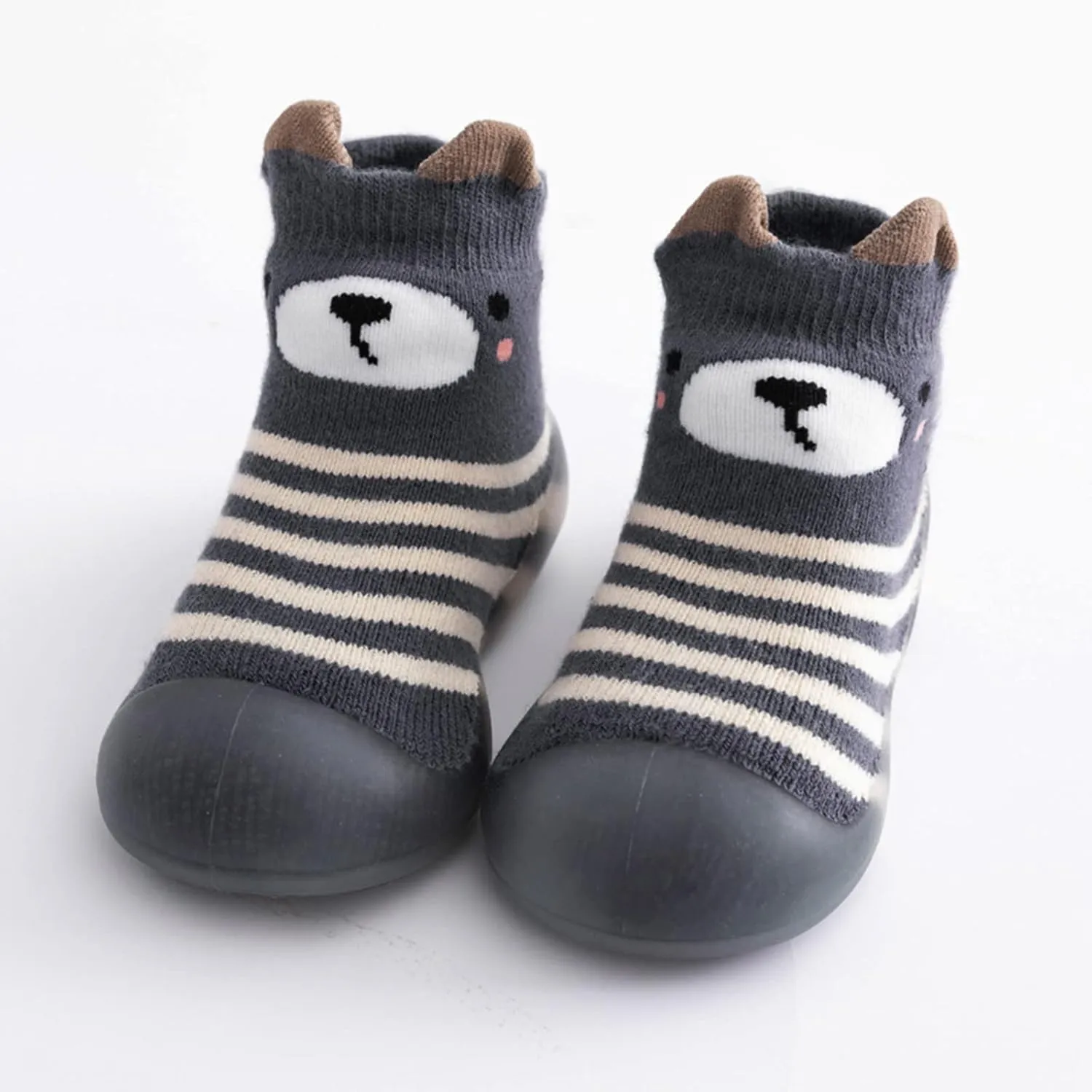 Baby Shoes,Kids Toddler Boys Girls Solid Warm Knit Soft Sole Rubber Shoe Socks Slipper Stocking Shoes Socks