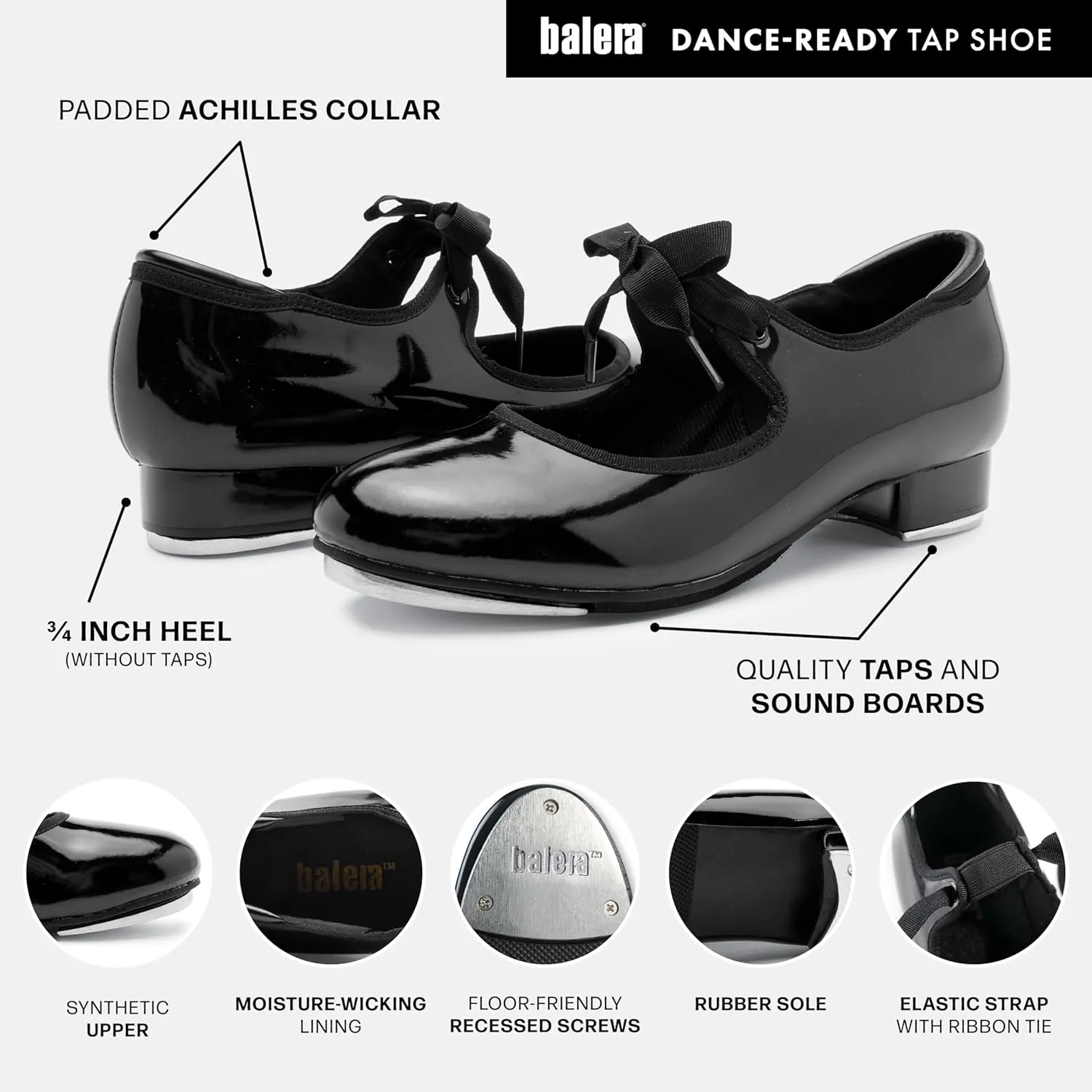 Balera Beginner Tap Shoe for Girls & Women Perfect for Dance