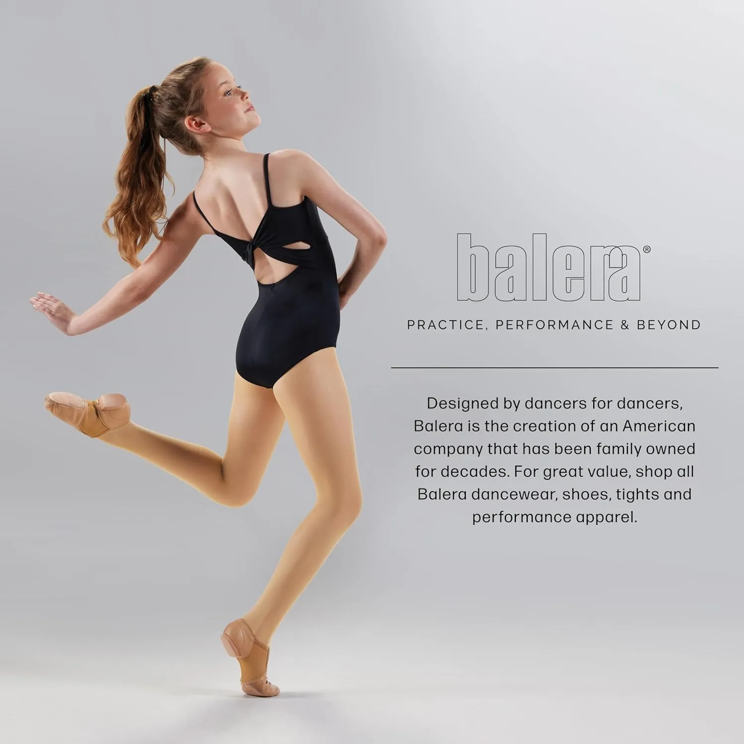 Balera Leather Split-Sole Ballet Shoe for Girls & Women Perfect for Dance