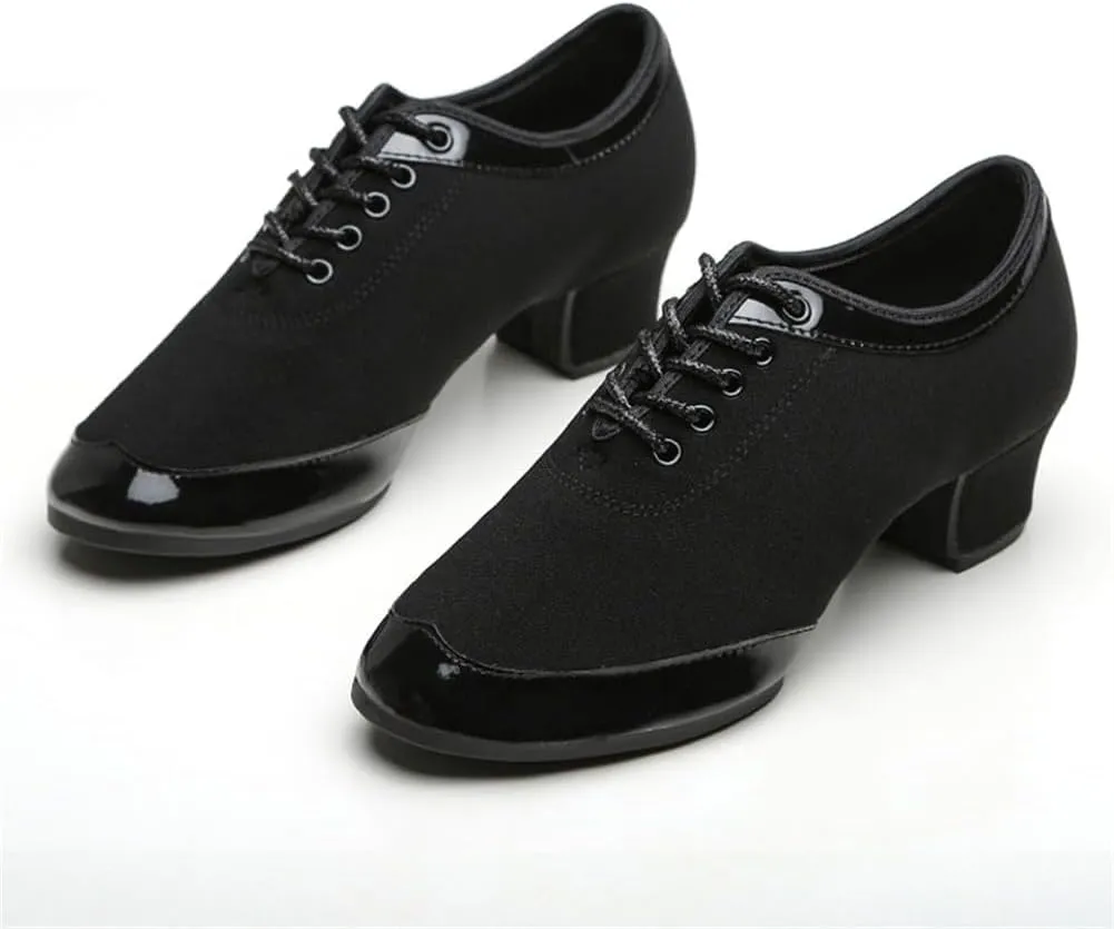 Ballroom Dance Shoes for Ladies Girls, Lace-Up Modern Performance Dance Shoes Suede Sole Practice Teaching Shoes