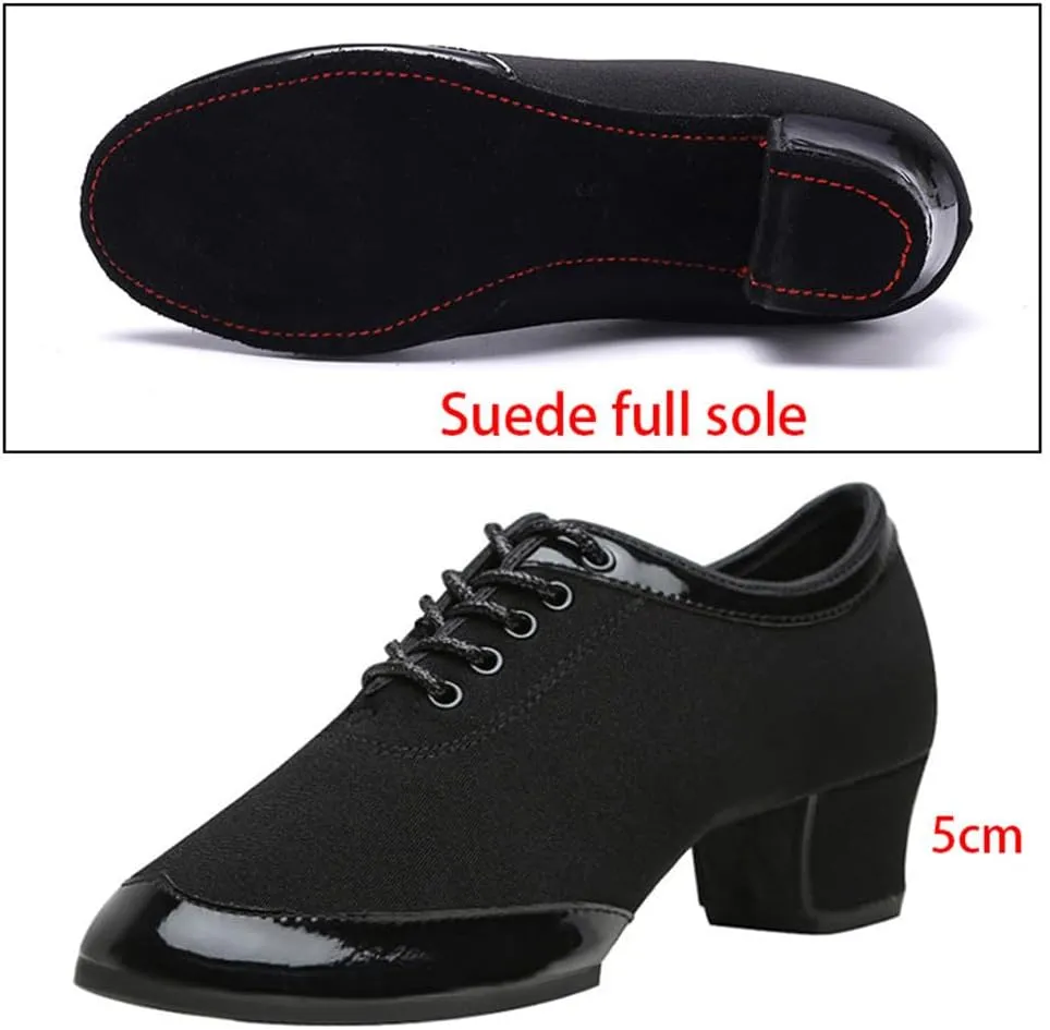 Ballroom Dance Shoes for Ladies Girls, Lace-Up Modern Performance Dance Shoes Suede Sole Practice Teaching Shoes