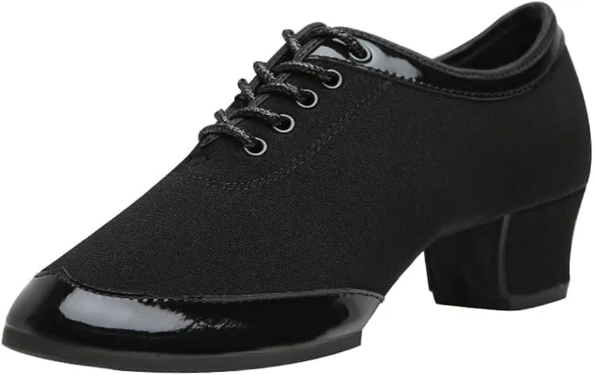 Ballroom Dance Shoes for Ladies Girls, Lace-Up Modern Performance Dance Shoes Suede Sole Practice Teaching Shoes
