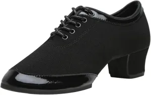 Ballroom Dance Shoes for Ladies Girls, Lace-Up Modern Performance Dance Shoes Suede Sole Practice Teaching Shoes