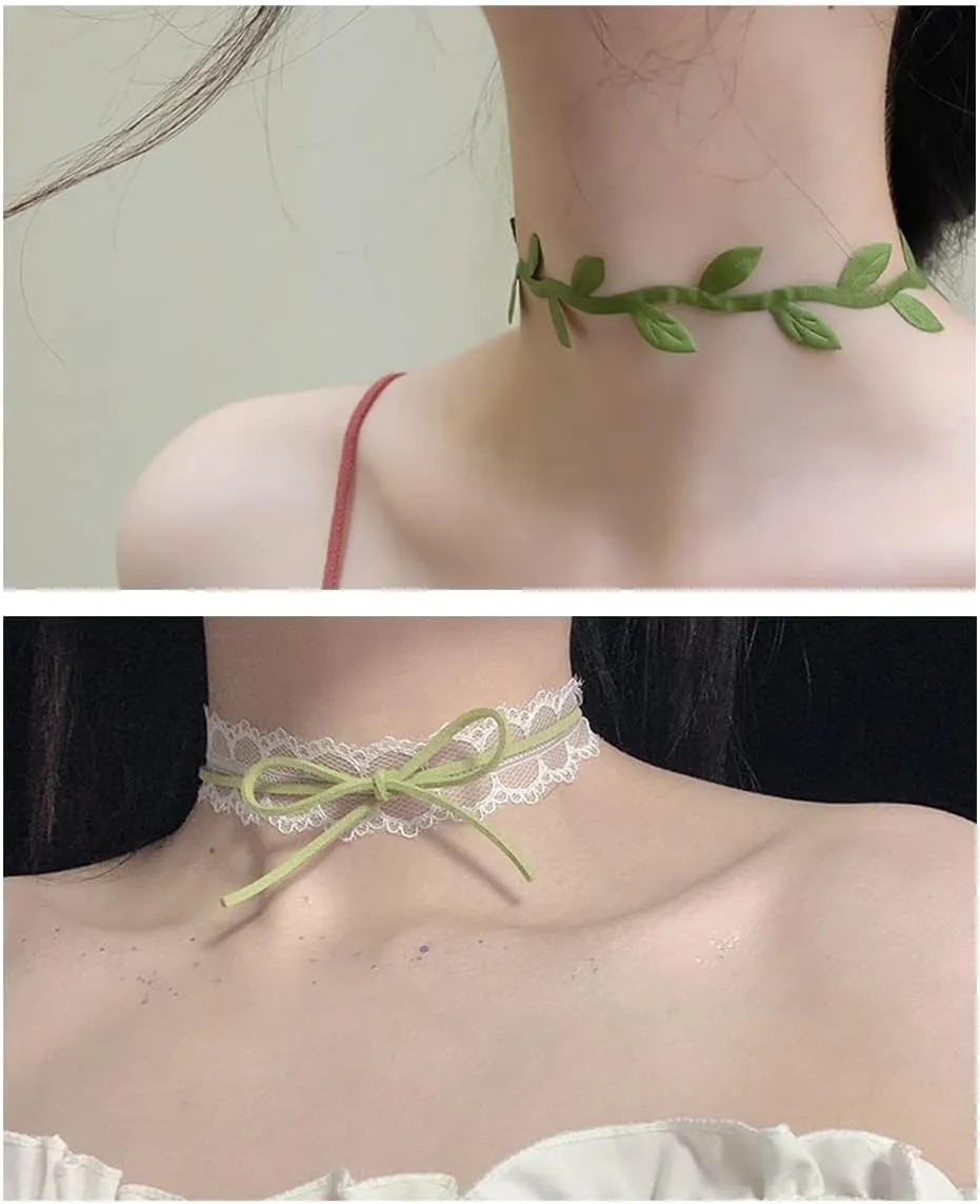Black Choker Necklace Set Velvet Lace Choker Daisy Gothic Punk Classic Choker