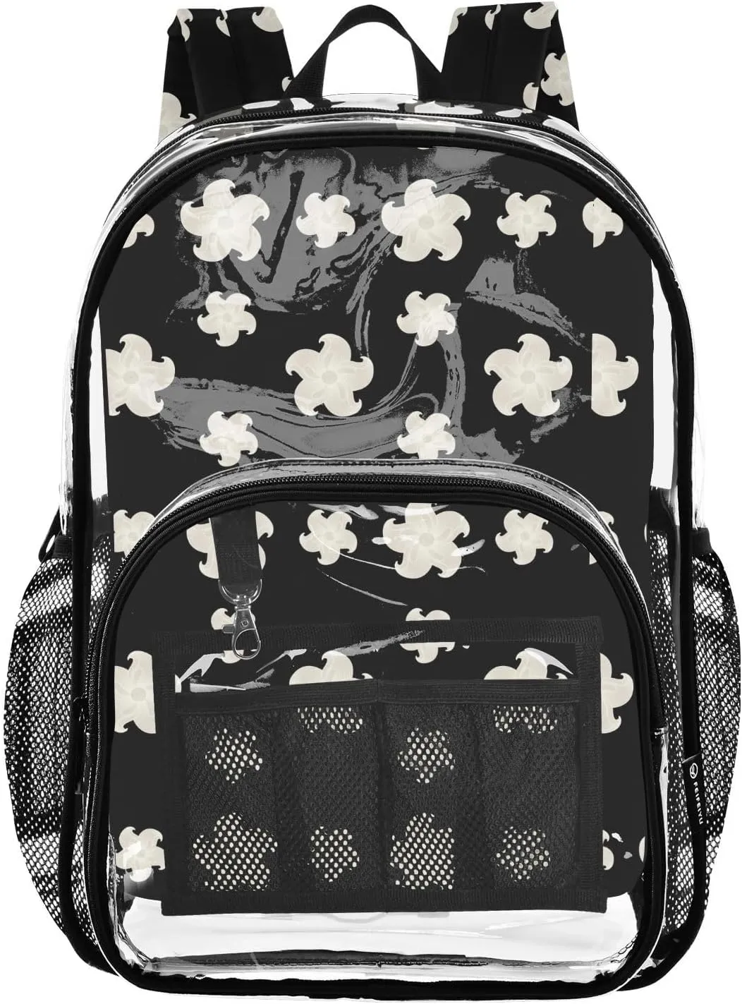 Black Colorful White Clear Backpack PVC Backpacks for Kids Girls Boys Transparent Bookbag Plastic Toddler Daypack Bags for Stadium Events School Travel