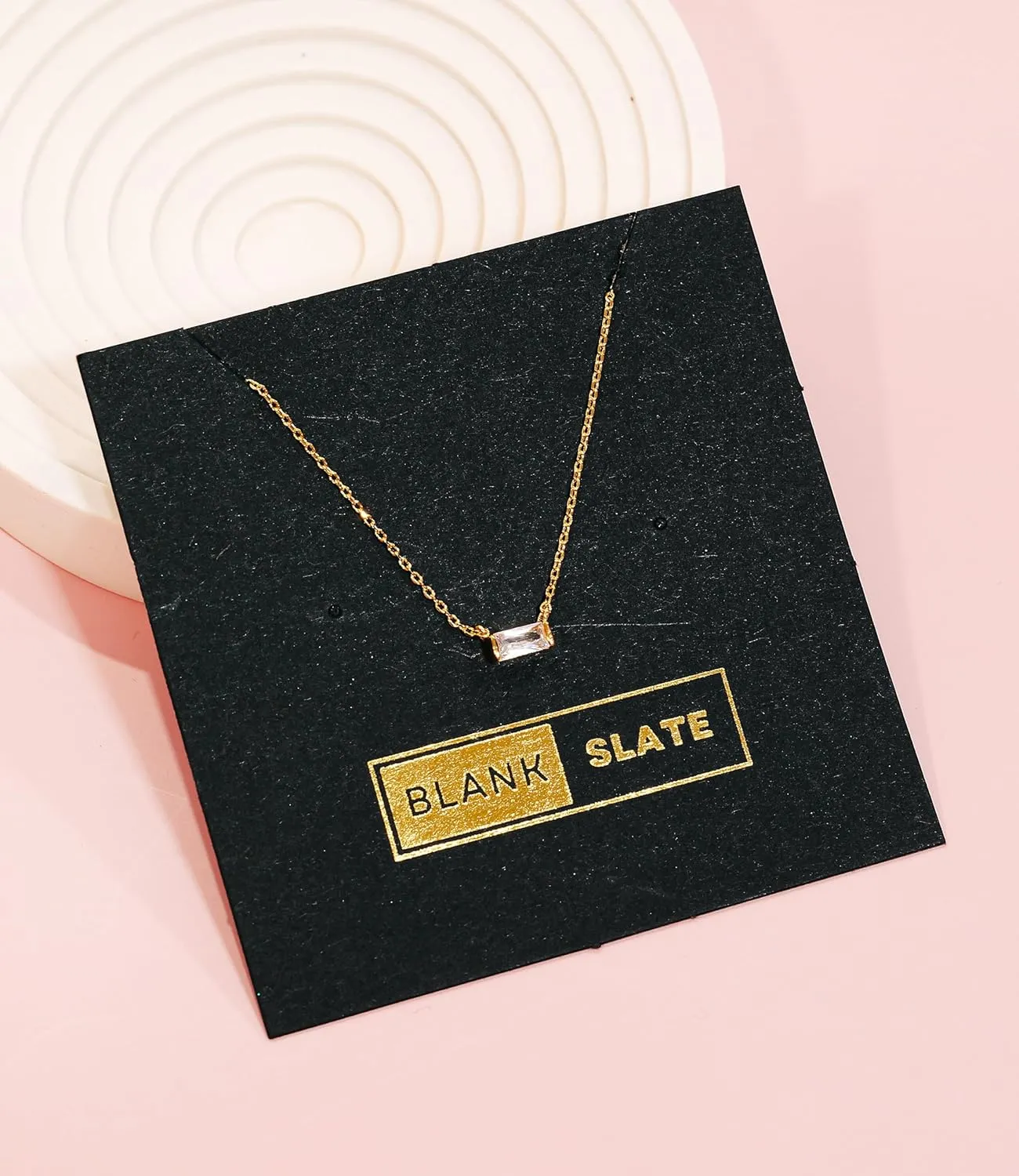 BLANK SLATE Adjustable Mini Stud Rhinestone Necklace