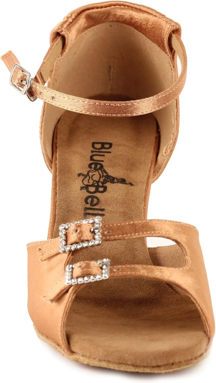 Blue Bell Shoes Handmade Women's Ballroom Latin Salsa Competition Dance Shoes-Mary-3" Heel-Tan