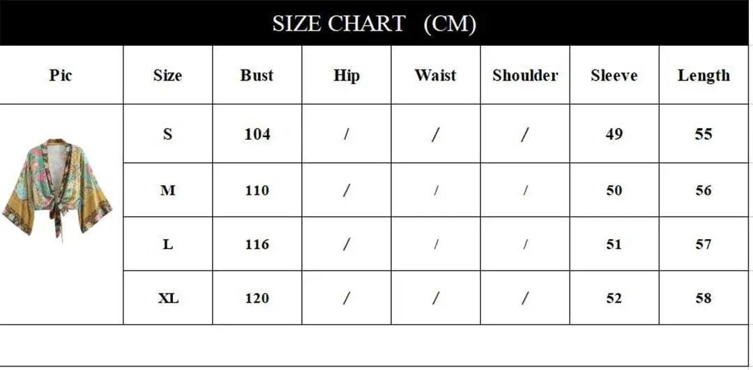 Boho Wrap Kimono Print Short Kimono Floral Print Beac Cover Up Women Bohemian Bikini Robe Cover Ups