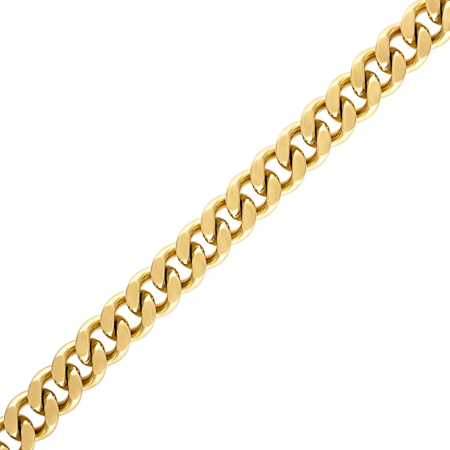 Bulova Men's Jewelry Classic Gold Tone Curb Chain Bracelet, Stainless Steel 10MM Bracelet