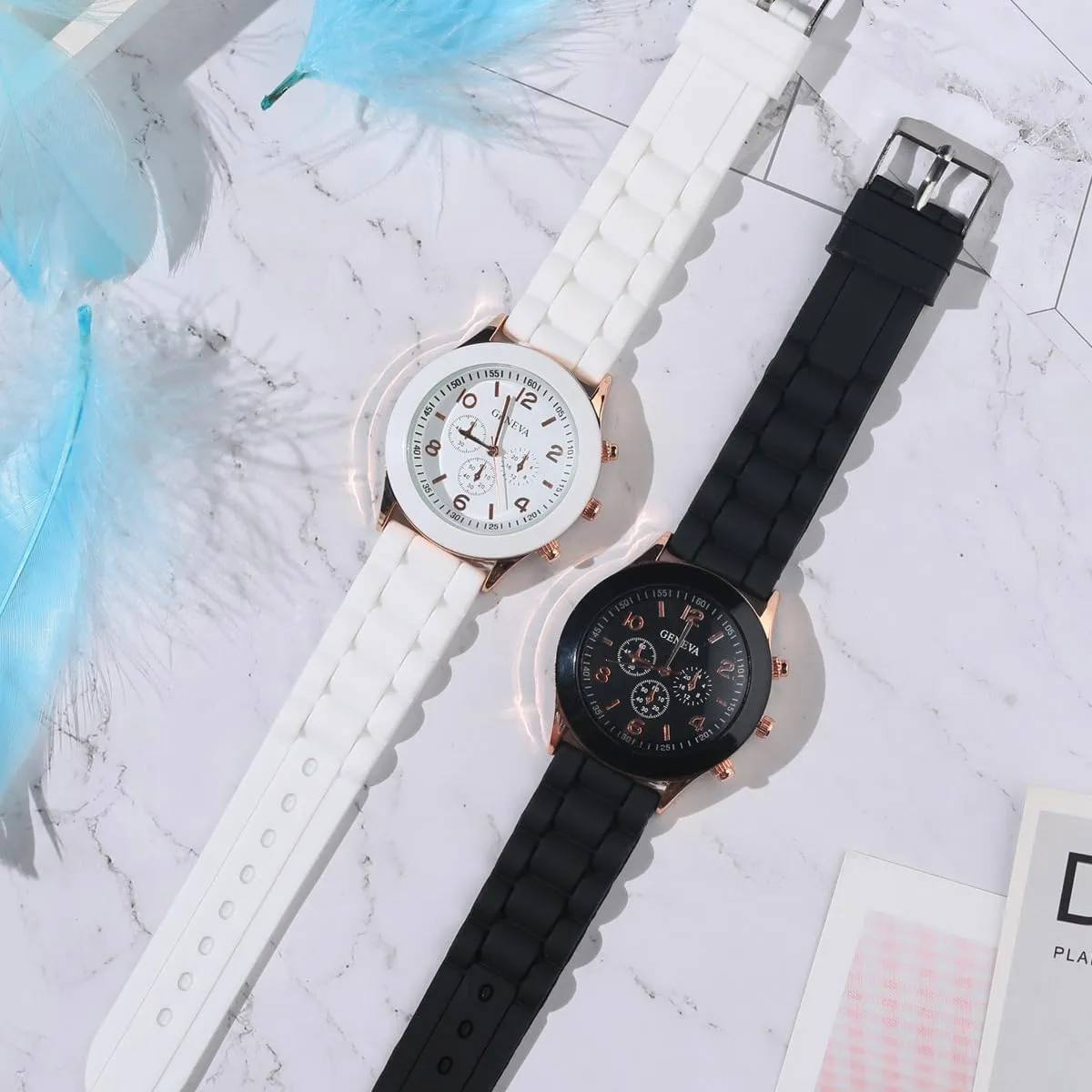 CdyBox Women Men Ladies Fashion Luxury Silicone Quartz Watch Unisex Jelly Wrist Watch