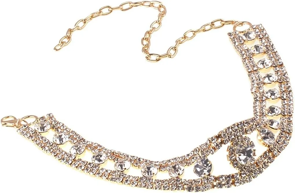 Chain Necklace for Women Layered, Chokers for Women Gothic Adjustable Gold Plated Gold Tennis Necklace Choker
