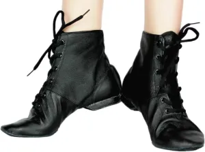 Cheapdancing Mens & Women's Practice Dancing Shoes Soft Leather Flat Jazz Boots (Black, Adult, Men, 7.5, Numeric, US Footwear Size System, Medium)