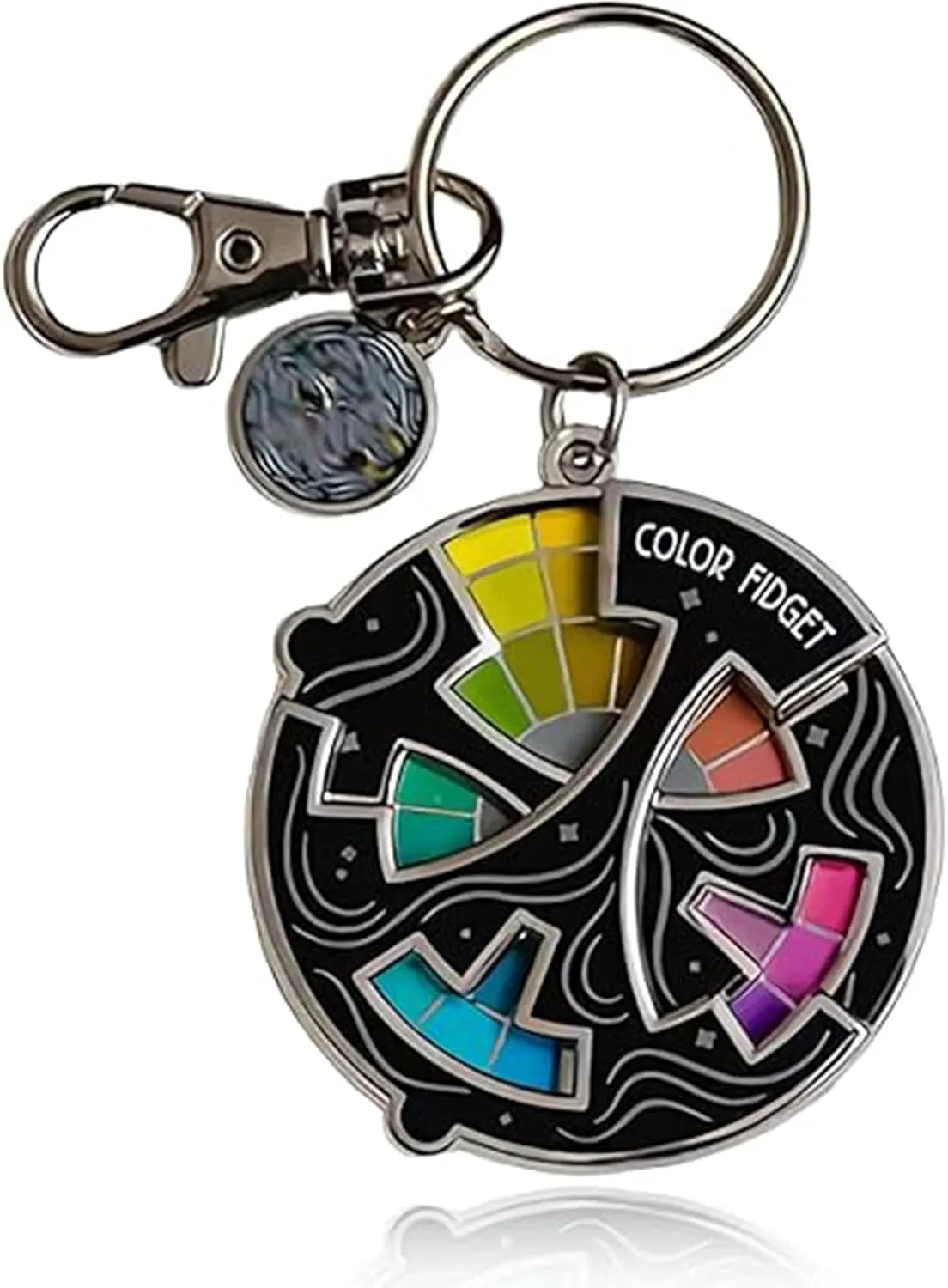 Color Fidget Enamel Pin, 20-Hue Colo r Wheel Spinner, Creative Color Fidget Wheel Lapel Pins Relieve Stress, Quickly Identify Tonal Relationships