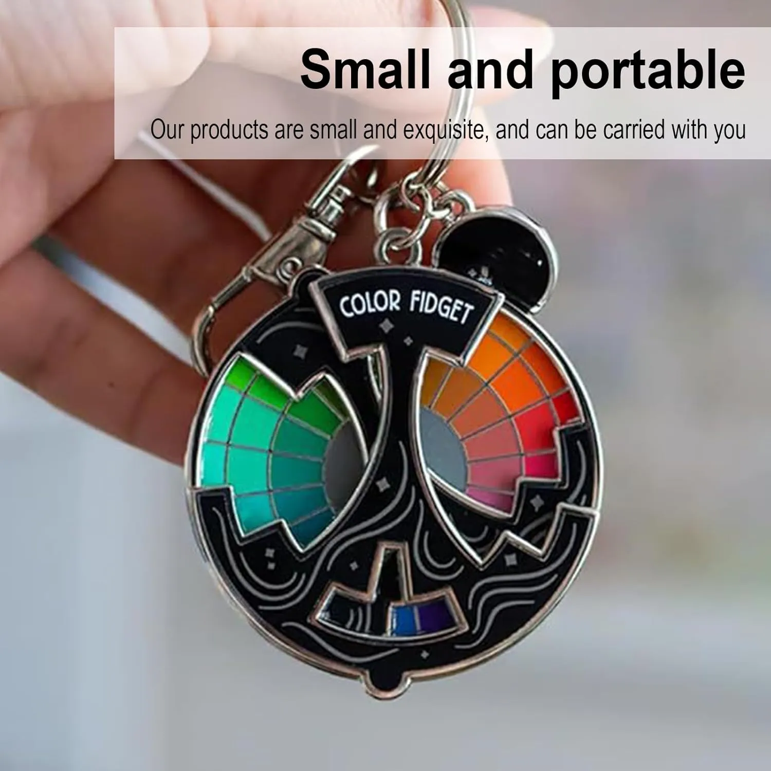 Color Fidget Enamel Pin, Creative Color Fidget Wheel Lapel Pins Relieve Stress, Cute Enamel Pins for Women and Men