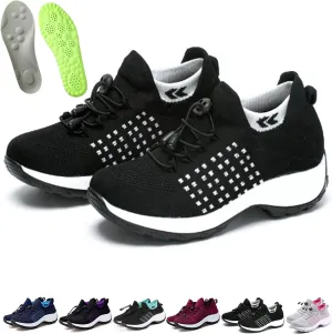 Comfort Wear Orthowear Shoes for Women, Comfortwear Ortho Stretch Cushion Shoes, Air Cushion Orthopedic Walking Nurse Sneakers Wide Width Fit with Insoles