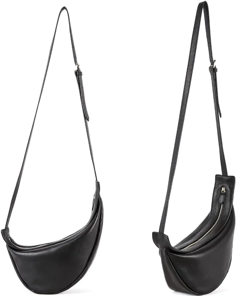 Crescent Crossbody Bag for Women PU Leather Hobo Bag Dumpling Satchel Bags Shoulder Bags Saddle Bag Purses Chest Bag