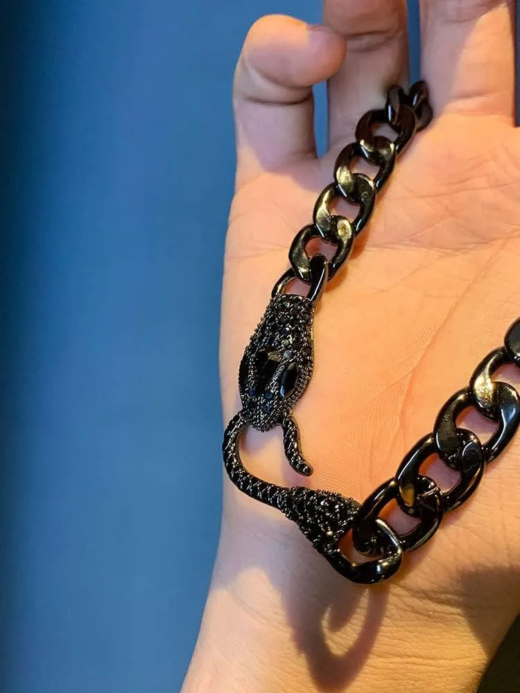 CSIYANJRY99 Chunky Snake Pendant Necklaces - Layered Gold Cuban Chain Snake Jewelry