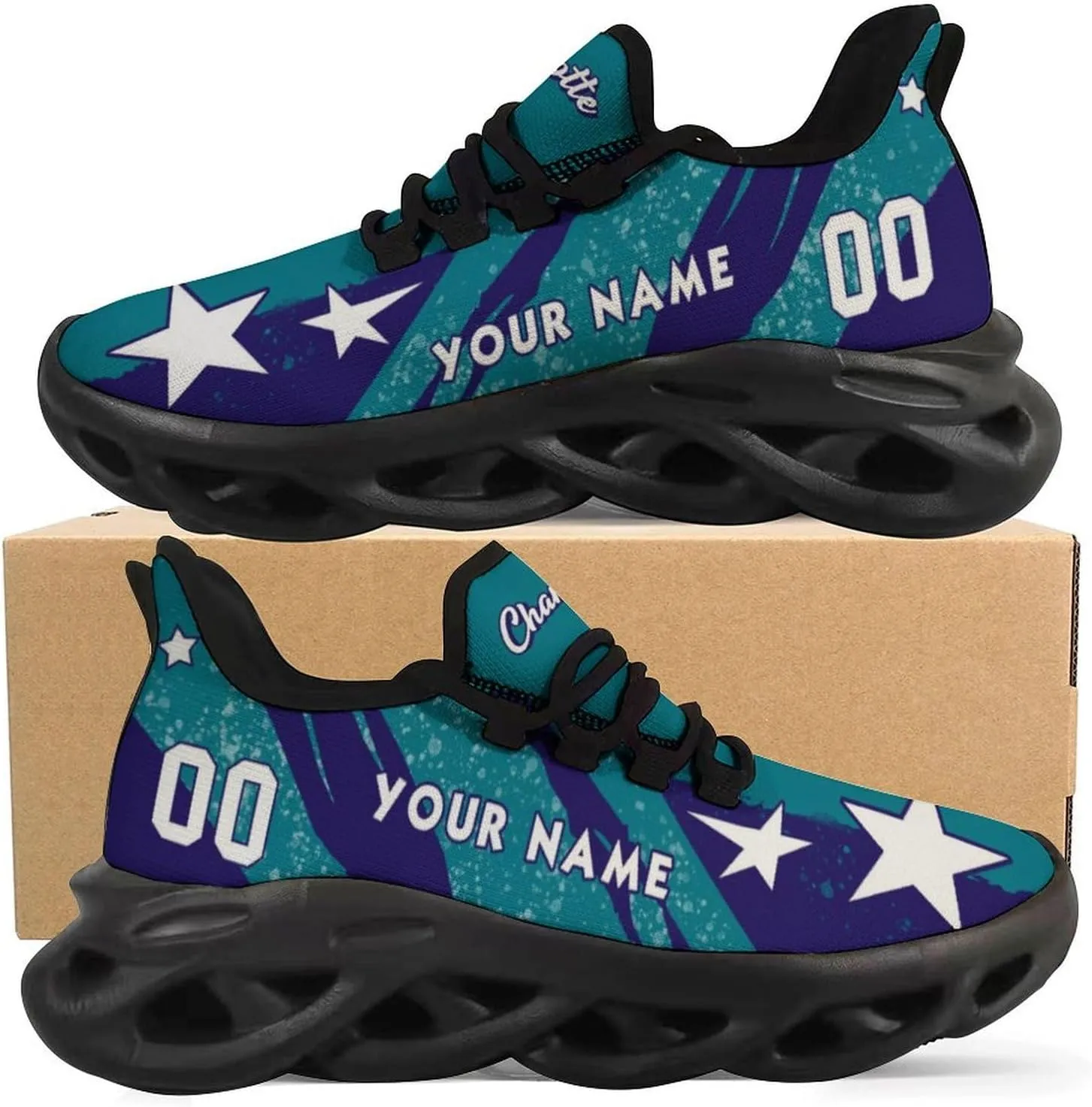 Custom Men's Sneakers Basketball Name & Number Breathable Fan Gift for Men Women Athletic Gym Slip-on Shoes Personalized White Black