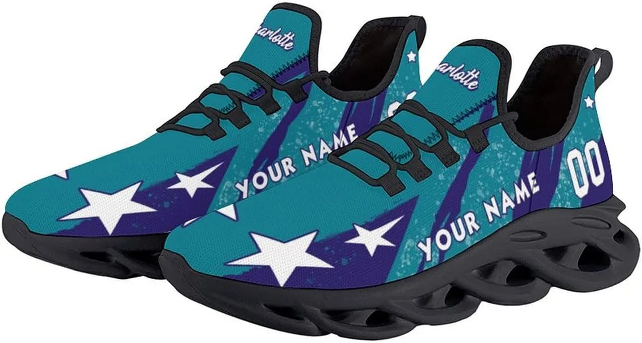 Custom Men's Sneakers Basketball Name & Number Breathable Fan Gift for Men Women Athletic Gym Slip-on Shoes Personalized White Black
