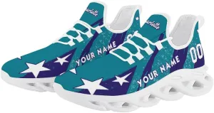 Custom Men's Sneakers Basketball Name & Number Breathable Fan Gift for Men Women Athletic Gym Slip-on Shoes Personalized White Black