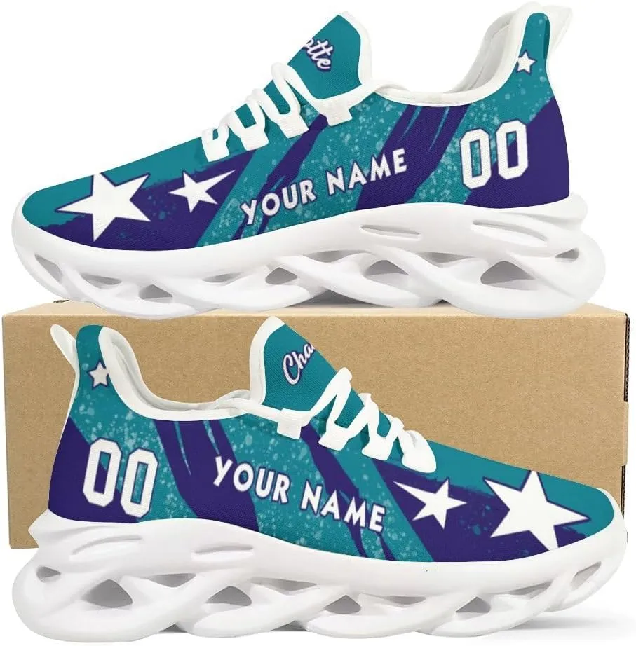 Custom Men's Sneakers Basketball Name & Number Breathable Fan Gift for Men Women Athletic Gym Slip-on Shoes Personalized White Black