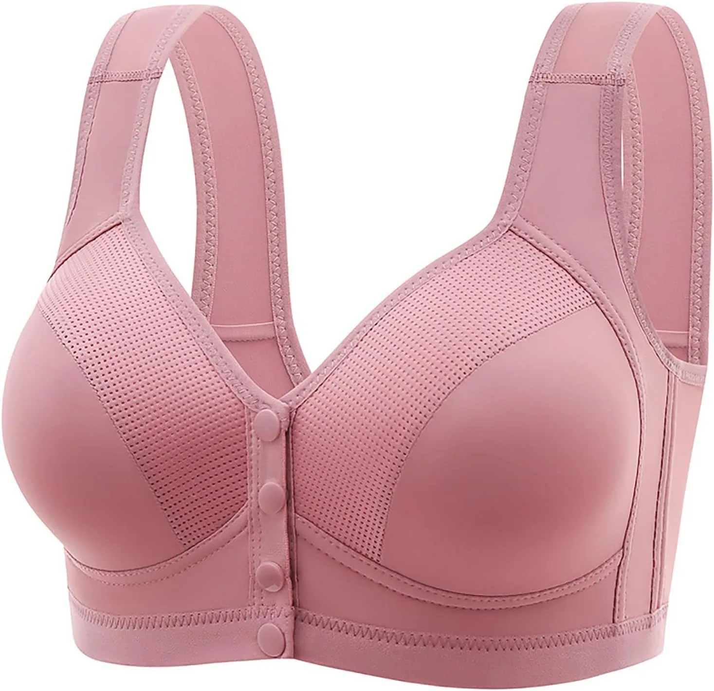 Daisy Bras, Everyday Bras, Front-Close Wireless Bra,lace Bra with Stay-in Straps, Racerback Workout Gym Yoga Bras