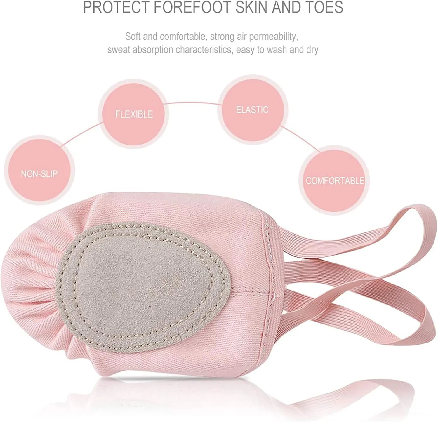 Dance Shoes Half Sole Ballet Canvas Pirouette Shoes for Women/Men and Girls/Boys
