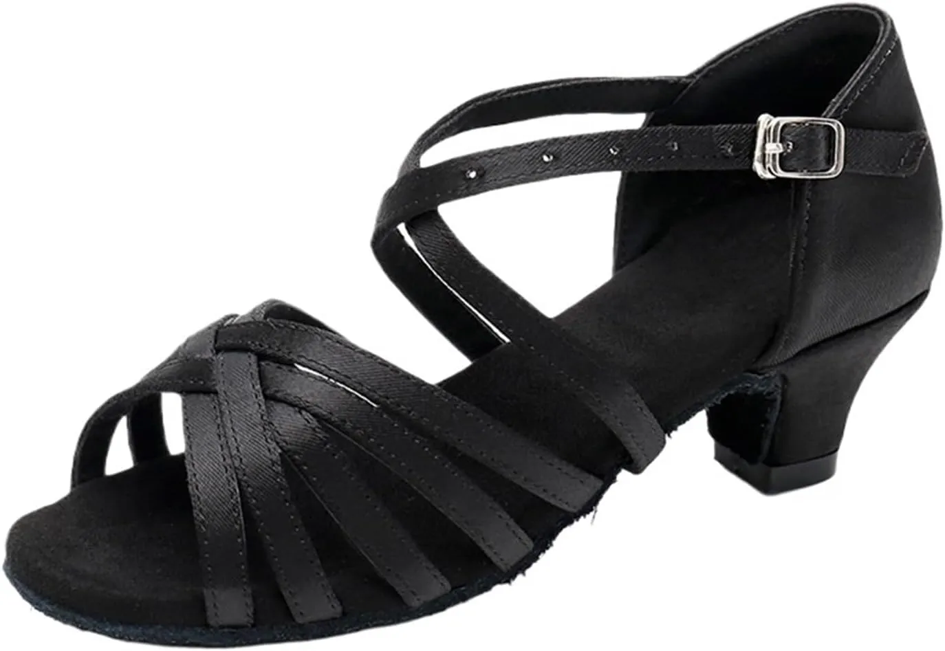 Dancing Shoes for Woman Dance Shoes for Girls and Women Latin Ballroom Shoes Modern Tango Dancing Performance Shoes(D-Black,30(20cm))